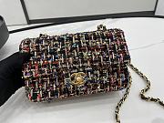 Chanel Classic Flap Bag in Cotton Tweed Multicolor 20cm - 2