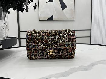 Chanel Classic Flap Bag in Cotton Tweed Multicolor 25cm