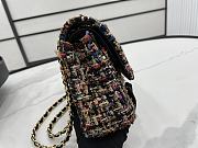 Chanel Classic Flap Bag in Cotton Tweed Multicolor 25cm - 3