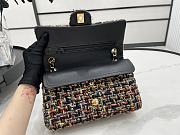 Chanel Classic Flap Bag in Cotton Tweed Multicolor 25cm - 2