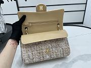 Chanel Classic Flap Bag in Cotton Tweed Beige 25cm - 6