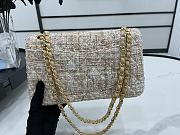 Chanel Classic Flap Bag in Cotton Tweed Beige 25cm - 5