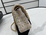 Chanel Classic Flap Bag in Cotton Tweed Beige 25cm - 3