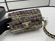 Chanel Classic Flap Bag in Cotton Tweed Multicolor 20cm 20542 - 2