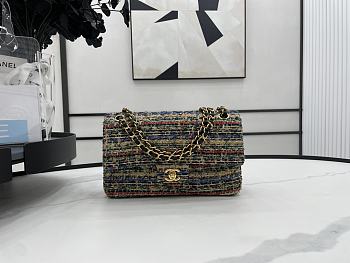 Chanel Classic Flap Bag in Cotton Tweed Multicolor 25cm 20543