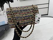 Chanel Classic Flap Bag in Cotton Tweed Multicolor 25cm 20543 - 4