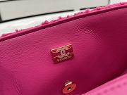 Chanel Classic Flap Bag in Cotton Tweed Hot Pink 20cm - 2