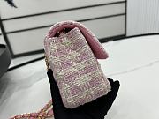 Chanel Classic Flap Bag in Cotton Tweed Light Pink 20cm - 5