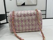 Chanel Classic Flap Bag in Cotton Tweed Light Pink 20cm - 2