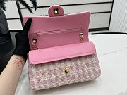 Chanel Classic Flap Bag in Cotton Tweed Light Pink 25cm - 6