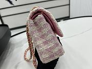 Chanel Classic Flap Bag in Cotton Tweed Light Pink 25cm - 5