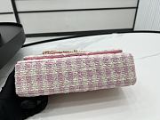 Chanel Classic Flap Bag in Cotton Tweed Light Pink 25cm - 4