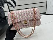 Chanel Classic Flap Bag in Cotton Tweed Light Pink 25cm - 3