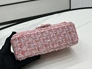 Chanel Classic Flap Bag in Cotton Tweed Pastel Pink 20cm - 5
