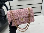 Chanel Classic Flap Bag in Cotton Tweed Pastel Pink 25cm - 6