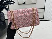 Chanel Classic Flap Bag in Cotton Tweed Pastel Pink 25cm - 5