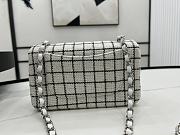 Chanel Classic Flap Bag in Cotton Tweed Pastel White 20cm - 6