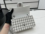 Chanel Classic Flap Bag in Cotton Tweed Pastel White 20cm - 4