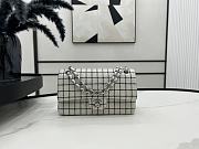 Chanel Classic Flap Bag in Cotton Tweed White 20cm - 1