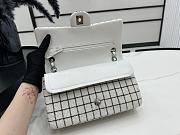 Chanel Classic Flap Bag in Cotton Tweed White 20cm - 2