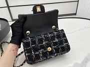 Chanel Classic Flap Bag in Cotton Tweed Black 20cm - 6