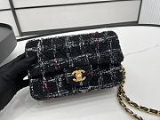 Chanel Classic Flap Bag in Cotton Tweed Black 20cm - 3