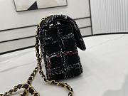 Chanel Classic Flap Bag in Cotton Tweed Black 20cm - 2