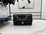 Chanel Classic Flap Bag in Cotton Tweed Black 25cm - 1