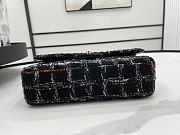 Chanel Classic Flap Bag in Cotton Tweed Black 25cm - 3