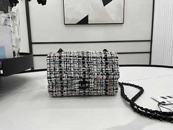 Chanel Classic Flap Bag in Cotton Tweed Multicolor 20cm 20554