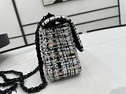Chanel Classic Flap Bag in Cotton Tweed Multicolor 20cm 20554 - 6