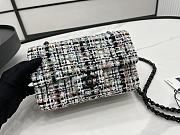 Chanel Classic Flap Bag in Cotton Tweed Multicolor 20cm 20554 - 4