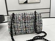 Chanel Classic Flap Bag in Cotton Tweed Multicolor 20cm 20554 - 2