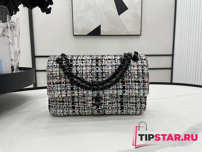 Chanel Classic Flap Bag in Cotton Tweed Multicolor 25cm 20555 - 1