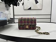 Chanel Classic Flap Bag in Cotton Tweed Multicolor 20cm 20556 - 1