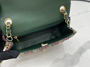 Chanel Classic Flap Bag in Cotton Tweed Multicolor 20cm 20556 - 6