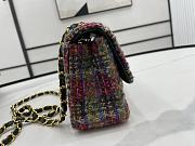 Chanel Classic Flap Bag in Cotton Tweed Multicolor 20cm 20556 - 2