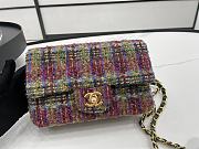 Chanel Classic Flap Bag in Cotton Tweed Multicolor 20cm 20556 - 3