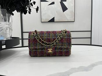 Chanel Classic Flap Bag in Cotton Tweed Multicolor 25cm 20557