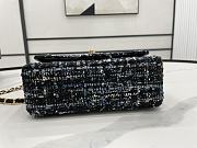 Chanel Classic Flap Bag in Cotton Tweed Navy 20cm - 6