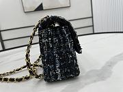 Chanel Classic Flap Bag in Cotton Tweed Navy 20cm - 5