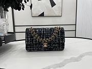 Chanel Classic Flap Bag in Cotton Tweed Navy 25cm - 1