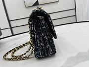 Chanel Classic Flap Bag in Cotton Tweed Navy 25cm - 6