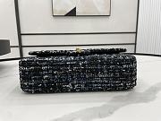Chanel Classic Flap Bag in Cotton Tweed Navy 25cm - 4