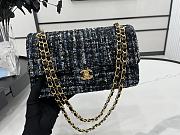 Chanel Classic Flap Bag in Cotton Tweed Navy 25cm - 2