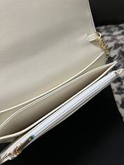 Chanel 24S White Leather Chain Bag 18.5x14.5 cm - 2