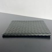 Bottega Veneta Men's Intrecciato Half Zip Pouch Slate 33x24.5x2cm - 6