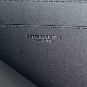 Bottega Veneta Men's Intrecciato Half Zip Pouch Black 33x24.5x2cm - 2