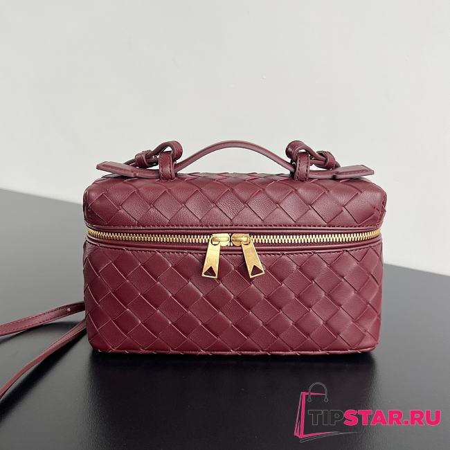 Bottega Veneta Bang Bang Vanity Case Cherry 22x12.5x5cm - 1