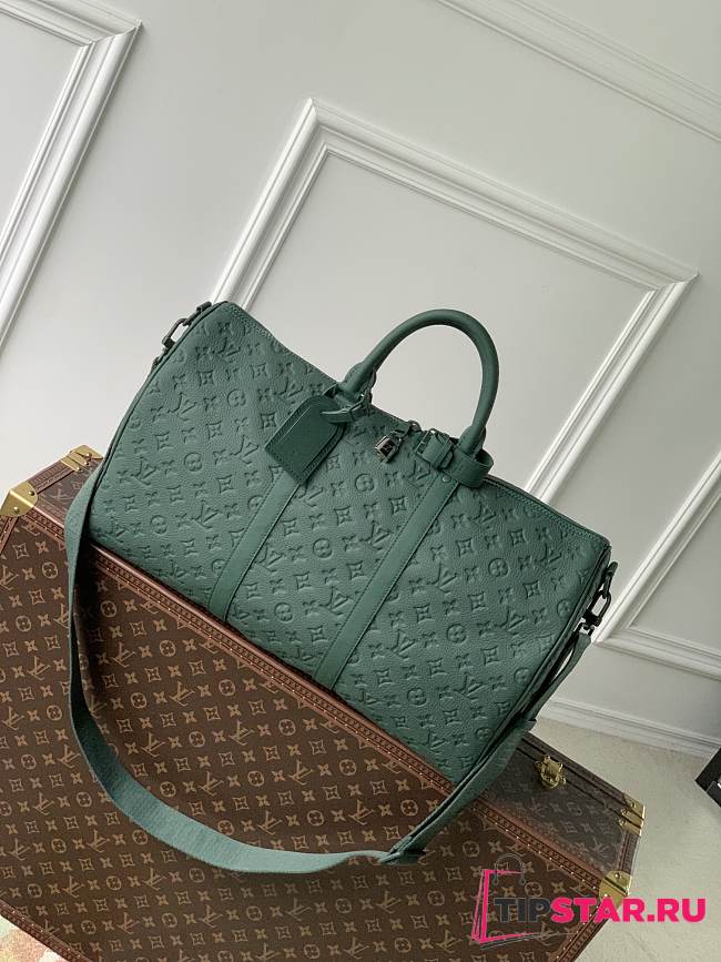 LV Keepall Bandoulière 50 Monogram Taurillon Leather LG M24440 50x29x23cm - 1